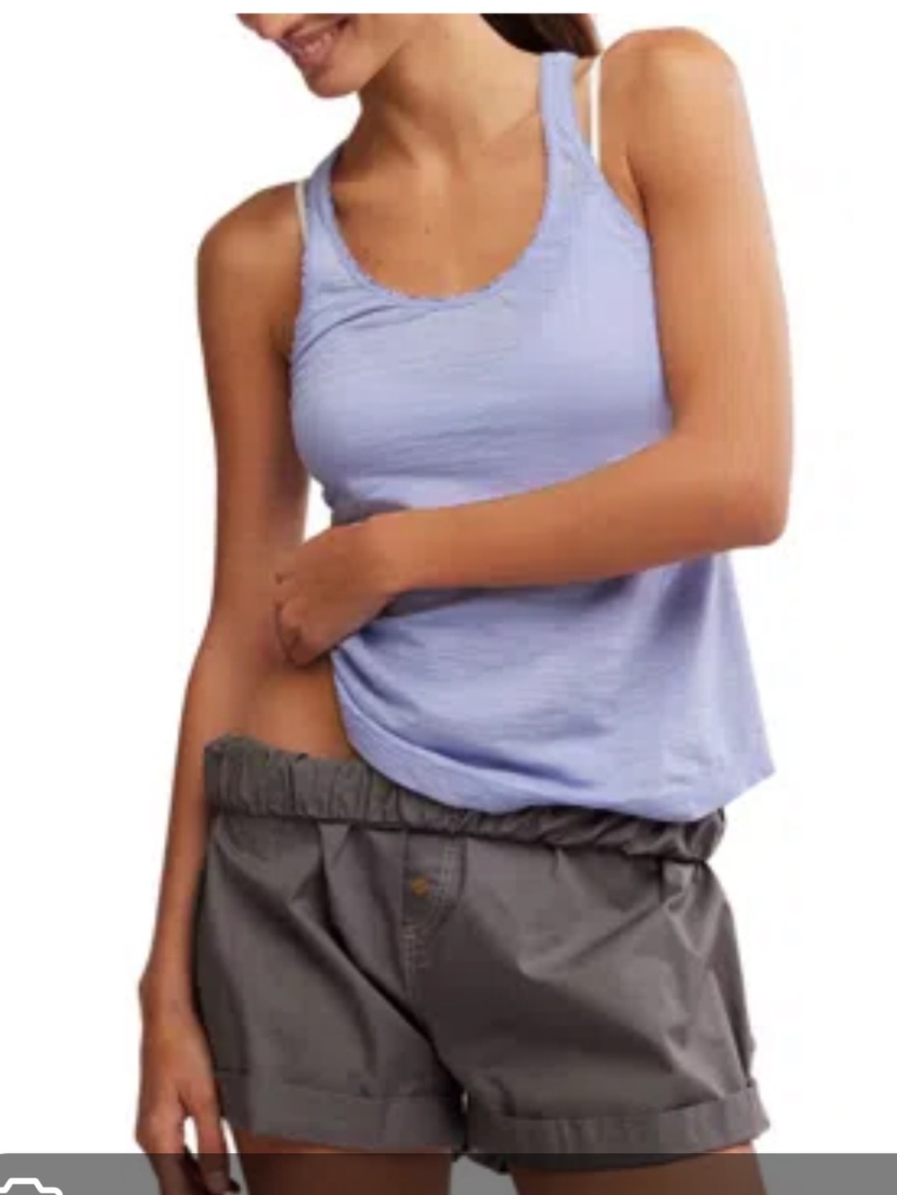 Intimately Free People New Day Racerback Tank Top in Perry Purple size medium.